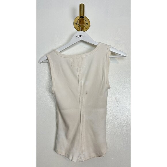 FREE PEOPLE Hummingbird Stretch Cotton Top in Ivory Size Medium - Picture 12 of 15
